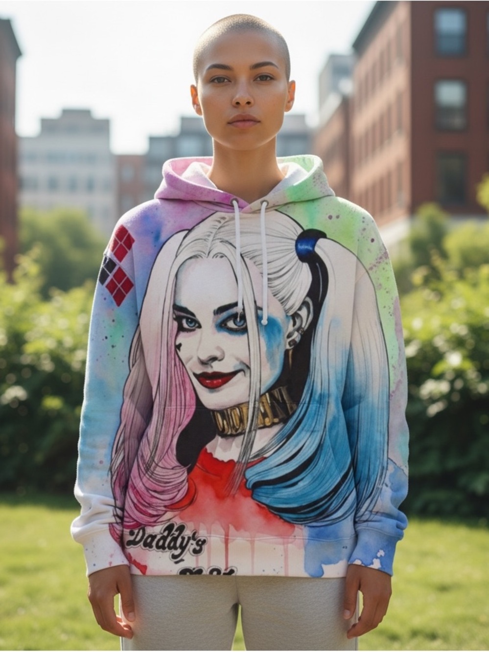 Suicide Squad's Harley Quinn 3D Printed Artwork
Unisex Hooded Pullover Sweater